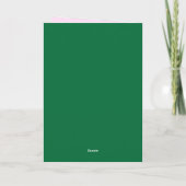 Grüne Gingham-Schleife Foto-Abschluss  Karte (Rückseite)