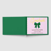 Grüne Gingham-Schleifen-Abschlussfeier Gästebuch (Voll)