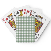 Grüne Gingham-Spielkarten