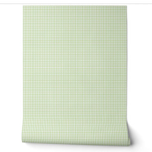 Grüne Gingham-Wandgestaltung Tapete