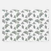 Grüne Ginkgo-Blätter der Moderne Geschenkpapier Set (Vorderseite 2)