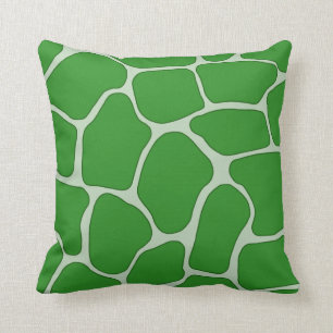 Grüne Giraffe Druckfäden Kissen