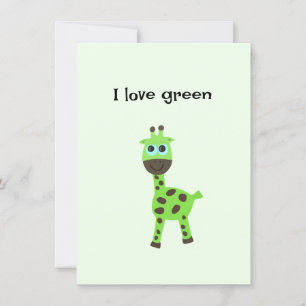 Grüne Giraffe Feiertagskarte