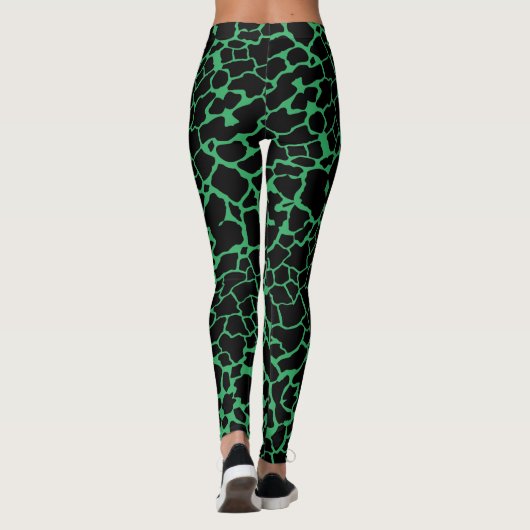 Grüne Giraffe Leggings (Rückseite)