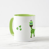 Grüne Giraffe Tasse (Vorderseite Links)