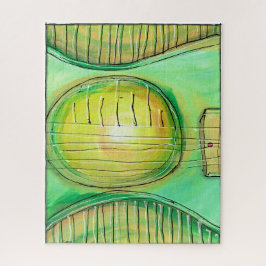 Grüne Gitarre 2 Puzzle