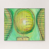 Grüne Gitarre 2 Puzzle (Horizontal)