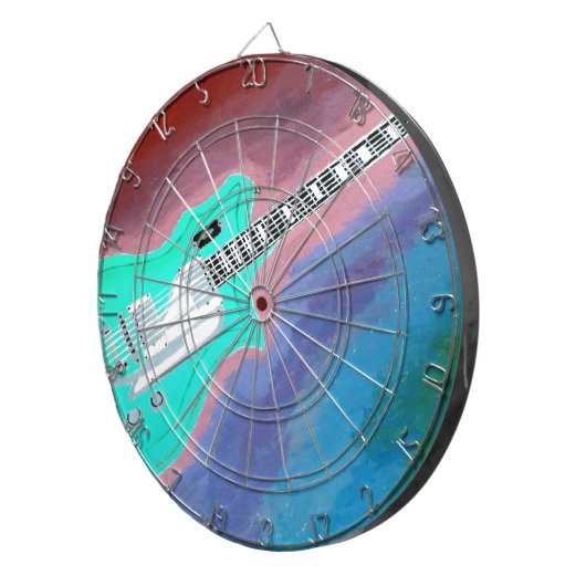 Grüne Gitarre Dartscheibe (Vorderseite rechts)