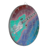 Grüne Gitarre Dartscheibe (Vorderseite Links)