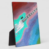 Grüne Gitarre Fotoplatte (Seite)
