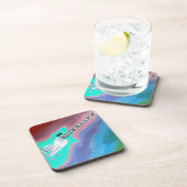 Grüne Gitarre Getränkeuntersetzer (Rechte Seite)