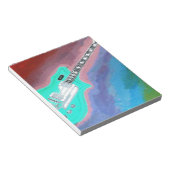 Grüne Gitarre Notizblock (angewinkelt)