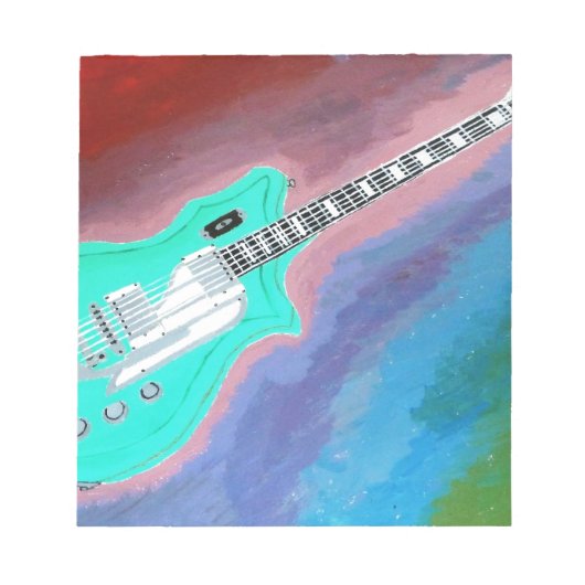Grüne Gitarre Notizblock (Vorderseite)