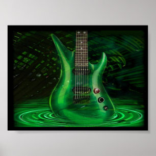 Grüne Gitarre Poster