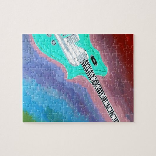 Grüne Gitarre Puzzle (Horizontal)