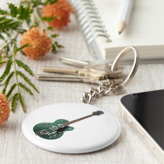 Grüne Gitarre Schlüsselkette Schlüsselanhänger (Seite)