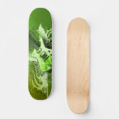 Grüne Gitarre Skateboard (Vorderseite)