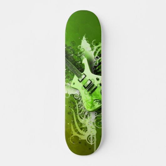 Grüne Gitarre Skateboard (Vorne)