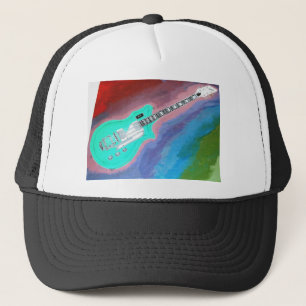 Grüne Gitarre Truckerkappe