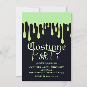 Grüne glänzende Tropfen Drilling Halloween Costume Einladung