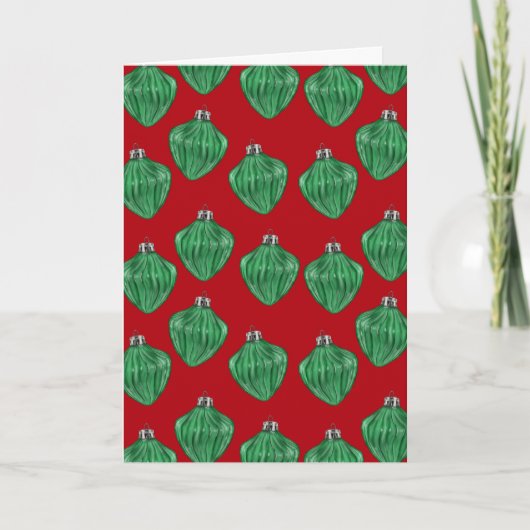 Grüne Glasschmuck - Rote Karte (Vorderseite)