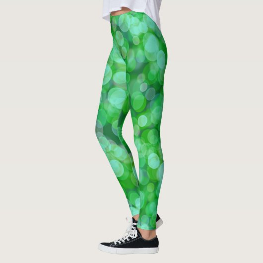 Grüne Gleitfarbe Leggings (Links)