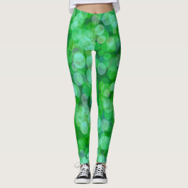 Grüne Gleitfarbe Leggings