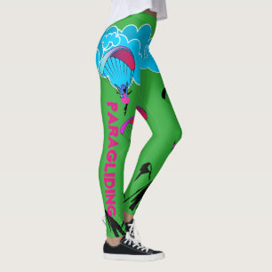 Grüne Gleitschirmfliegen-Elf-Leggings Leggings