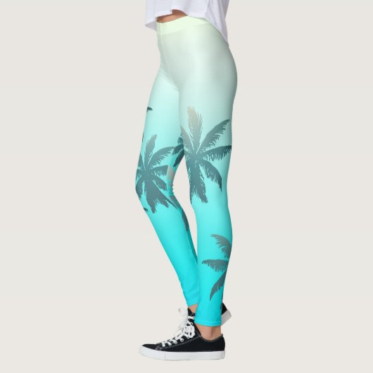 Grüne Gletscher-Explosions-Steigung verblassen Leggings (Links)