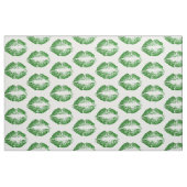 Grüne Glitzer Lippen #2 Stoff (Fat Quarter (45,7 x 55,9 cm))