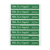 GRÜNE Glitzer ÜBERRASCHUNG Wrap Rücksendeadressen- (Bogen)