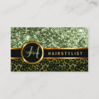 Grüne Glitzer-und Leopard-Haut - Hairstylist