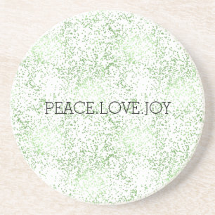 Grüne Glitzerpunkte Gold Glanz      Getränkeuntersetzer