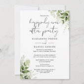 Grüne glücklich immer nach dem Party Hochzeitsstim Einladung (Vorderseite)