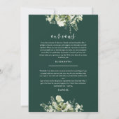 Grüne glücklich immer nach dem Party Hochzeitsstim Einladung (Rückseite)