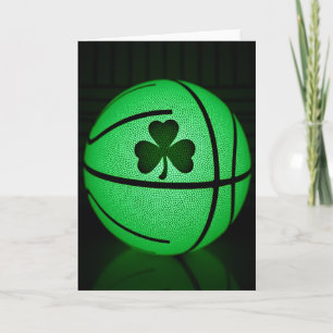 Grüne Glücks-Basketballkarte Karte