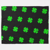 Grüne Glücksklee-Flanelldecke Fleecedecke (Vorderseite (Horizontal))