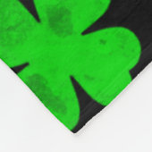 Grüne Glücksklee-Flanelldecke Fleecedecke (Ecke)
