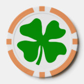Grüne Glückskleeblatt-Pokerchip-Golfballmarker Pokerchips (Vorderseite)