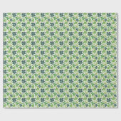 Grüne Glückskleeblätter St. Patrick`s Tag Geschenkpapier (Flach)