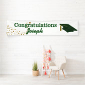 Grüne Glückwunsch-graduierte Fahne Banner (Insitu)