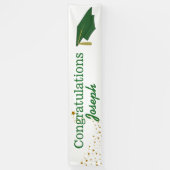 Grüne Glückwunsch-graduierte Fahne Banner (Vertikal)