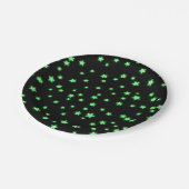 Grüne glühende Stars Geburtstagspartei Custom Pappteller (Schrägansicht)