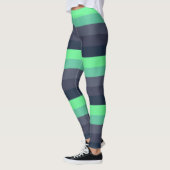 Grüne Glühenstreifen NeonLeggings Leggings (Links)