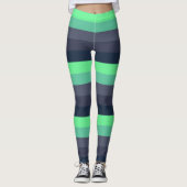 Grüne Glühenstreifen NeonLeggings Leggings (Vorderseite)