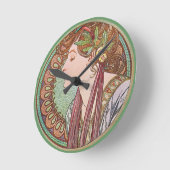 Grüne Goddess-Kunst Runde Wanduhr (Winkel)