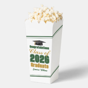 Grüne Gold-Abschlussfeier 2026 Popcorn Geschenkschachtel