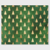 GRÜNE GOLD CHRISTMAS TREM 2 WRAPPING PAPIER GESCHENKPAPIER (Flach)