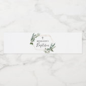 Grüne Gold Cross Taufe Wasser Flasche Etikett (Einzelnes Label)