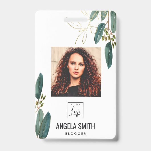 GRÜNE GOLD EUCALYPTUS EMPLOYEE FOTO BARCODE AUSWEIS (Front)